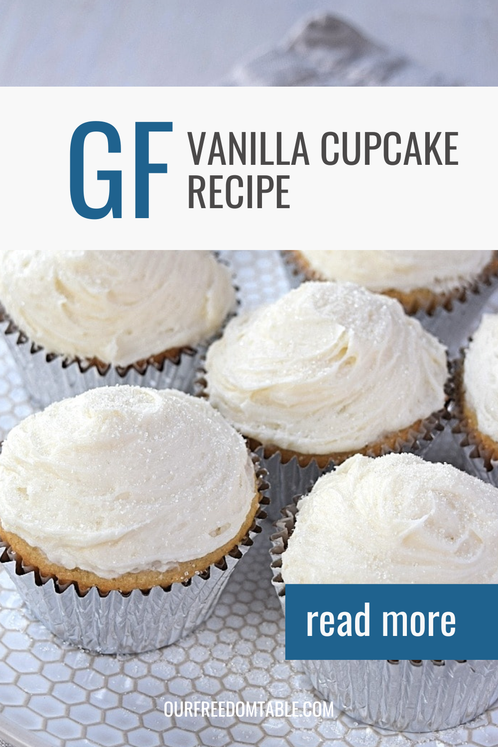 Pin image for gluten free vanilla cupcake recipe 