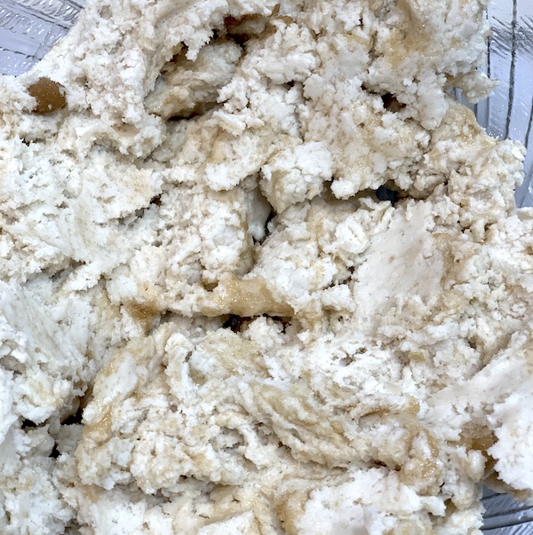 scones dough with cinnamon sugar swirled through it