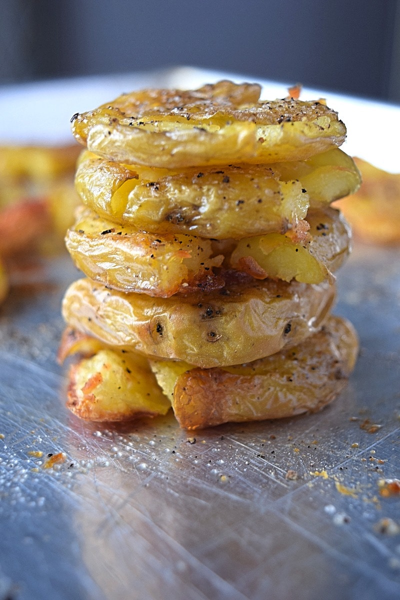 Smashed potatoes tower
