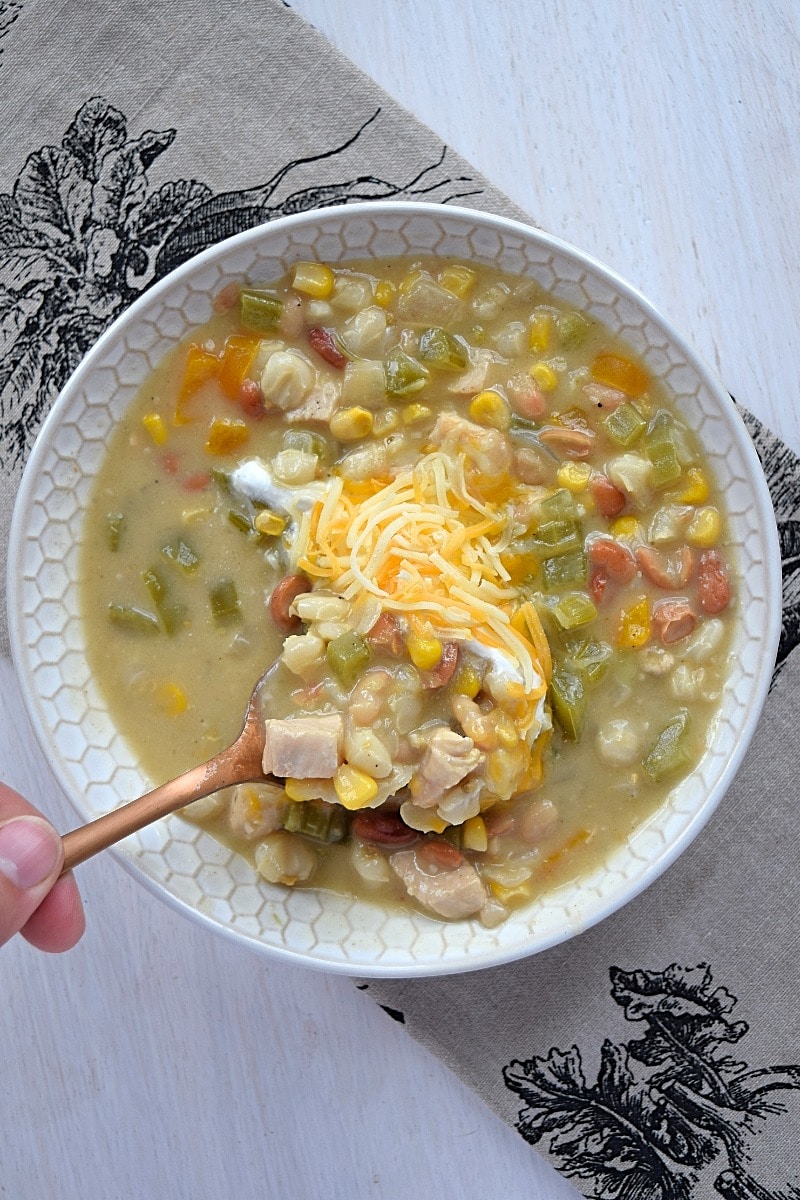  Gluten free White Chicken Chili recipe from A Stray Kitchen