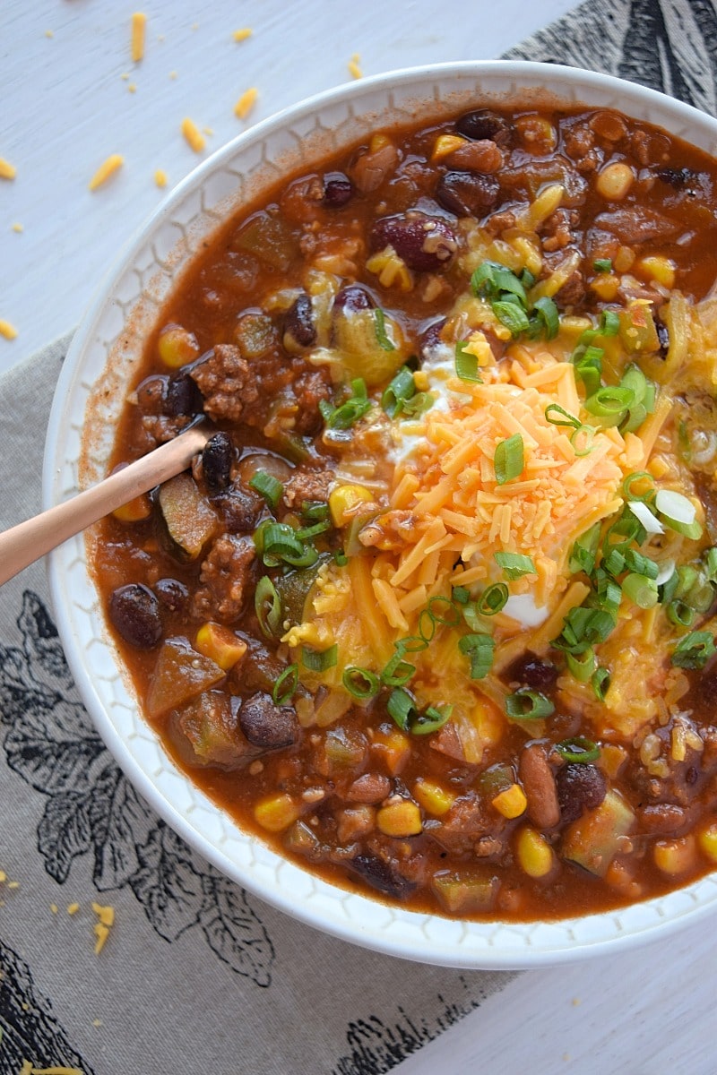 A close-up image of more chili