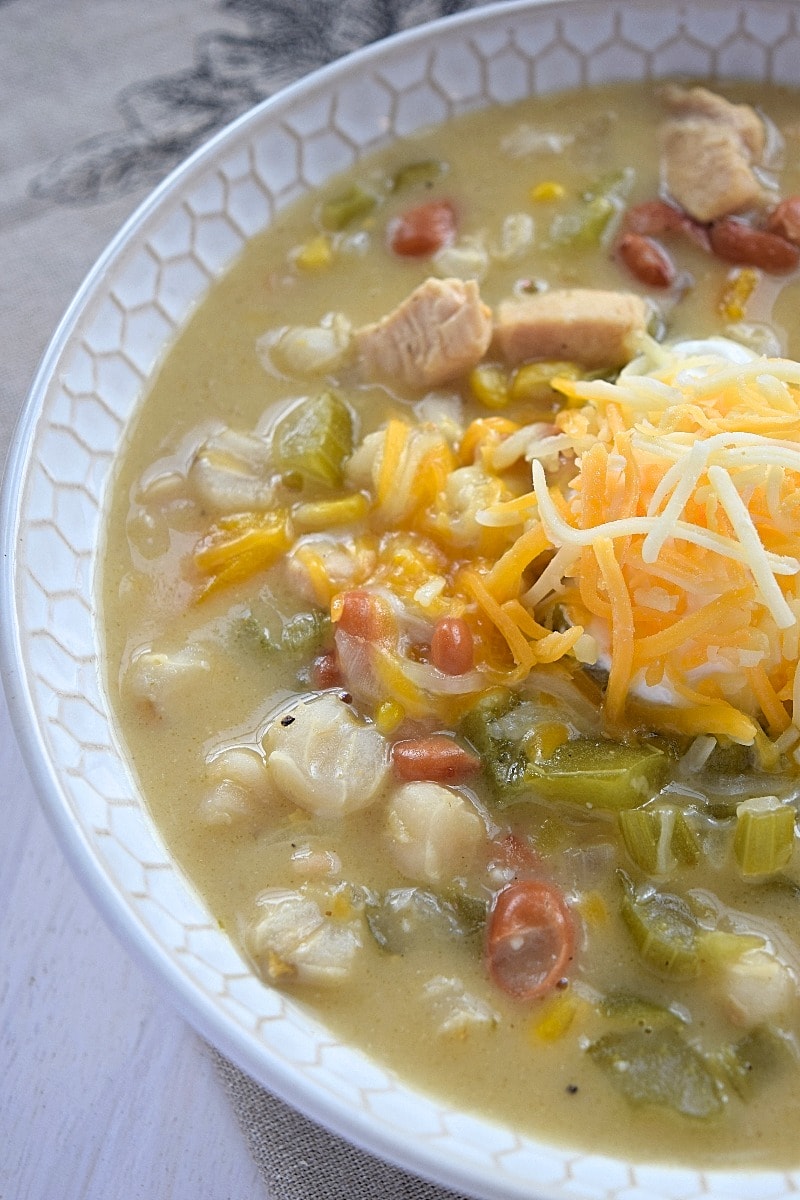  Gluten free White Chicken Chili recipe from A Stray Kitchen