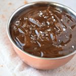 A bowl of freshly made coconut caramel salted caramel