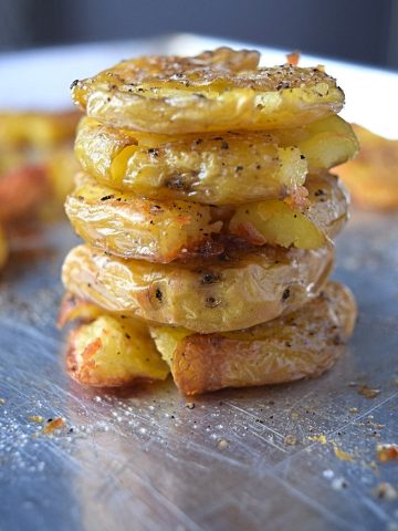 Smashed potatoes tower