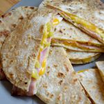 Ham and Cheese Quesadilla's with Pepperoncini's from A Stray Kitchen