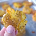 holding a smashed potato